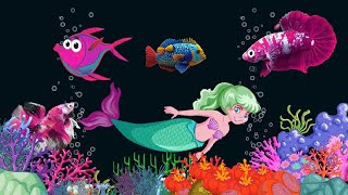 Bedtime Lullabies and Peaceful Fish Animation Lullaby Aquarium Soothing fishes fishlullaby 3 [upl. by Eulalia]