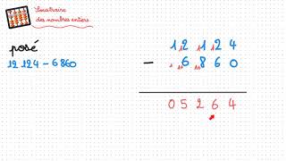 Soustraction posée avec retenue [upl. by Herrington]