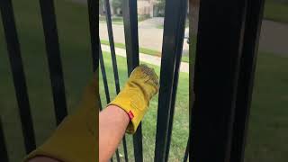 broken wrought iron gate latch repair Allen TX  Inspired Ironworks diy ironfencerepair [upl. by Bernarr]