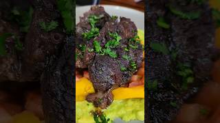 Carne al vino tinto con guacanole y ahuyama 🍳🔥 recetas almuerzofacil [upl. by Ursal]