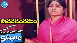 Sagara Sangamam Movie Scenes  Kamal Hassan Emotional Scene With His Mother  Jaya Prada [upl. by Damalis200]