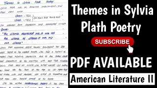 Themes In Sylvia Plaths Poetry [upl. by Nesyaj]