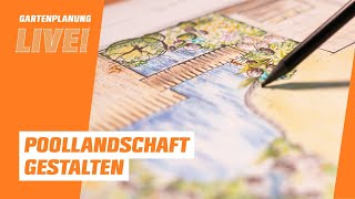 OBI Gartenplanung LIVE  Poollandschaft im Garten gestalten [upl. by Millan]