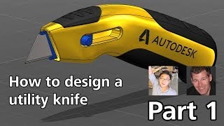 How to design a utility knife in Fusion 360  Part 1 [upl. by Jet]