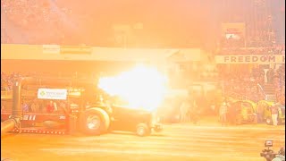 NFMS Friday Night Duel of the Fuels Tractor Pull Diesel vs Alcohol [upl. by Titos]