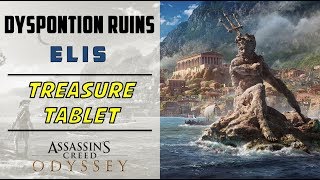 Dyspontion Ruins Elis  Loot Treasure amp Ancient Tablet Location  ASSASSINS CREED ODYSSEY [upl. by Senhauser]