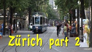 Zurich Switzerland part 2 Bahnhofstrasse trams museums Zug [upl. by Athena]