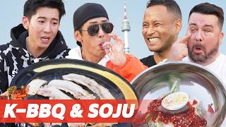 KoreanFood show 2M view guests show real KBBQ amp Soju mukbang  Joon amp Brian BYOB EP5 KoreanFood [upl. by Adamo]