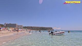 Son Bou The longest Beach Best Menorca Spain 4k Walking Tour Daily Live close to Ciutadella Town [upl. by Winifield]