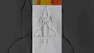 Easy Rocket Drawing for kids viralshorts [upl. by Zedecrem510]