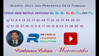 Quartile Decile dan Percentile Data Tunggal [upl. by Acinnor]