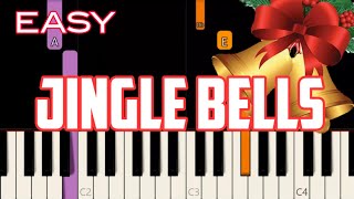 JINGLE BELLS  LYRICS   CHRISTMAS SONG  EASY PIANO [upl. by Brothers]