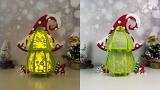 How To Make Paper Cut Lantern Mushroom Xmas 1 [upl. by Nolyarb]