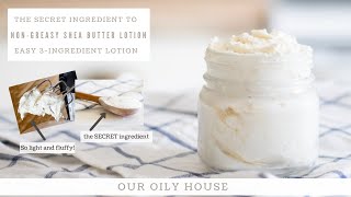 The Easiest Shea Butter Lotion Recipe  ONLY 3INGREDIENTS [upl. by Olrac100]