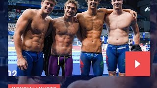 Italia vince la medaglia doro nella staffetta 4x100 ai mondiali di nuoto a Budapest [upl. by Malinde]