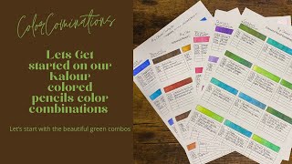 Color combinations let’s get started with our kalour colored pencil combos starting with green [upl. by Glen]