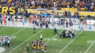 Treylon Burks injured vs Pittsburgh Steelers tennesseetitans nfl nflnews [upl. by Esidnac196]