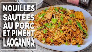 Nouilles chinoises sautées aux piments à lhuile LAOGANMA  Le Riz Jaune [upl. by Rhyner]