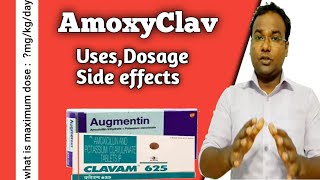 Clavam 625Amoxicillin potassium clavulanate AugmentinAmoxyclav Mega CVUsesDosageSide effects [upl. by Saref58]