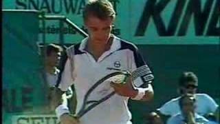 Wilander Leconte French Open 1985 2nd tie break [upl. by Templer806]