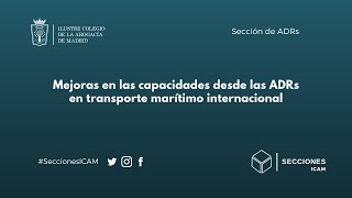 Sección de ADRs Mejoras en las capacidades desde las ADRs en transporte marítimo internacional [upl. by Garlanda445]