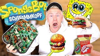 24 STUNDEN nur von SPONGEBOB ESSEN ernähren  😍 Krabbenburger II RayFox [upl. by Dionis565]