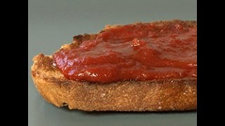 Come fare il pan tumaca bruschetta spagnola  videoricette di cucina spagnola [upl. by Annairol]