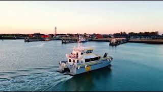 Borkum Port  CTV in action [upl. by Eikcim855]