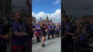 Playing Scotland the Brave with 175 pipers and drummers  Piping Live 2024 Big Band [upl. by Giacopo]