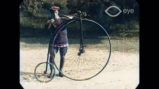 1915  Bicycle Models from 1818 to 1890s Colorized by AI [upl. by Milburr]