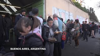 Argentinas poverty rate spikes in first 6 months of President Mileis shock therapy [upl. by Retsek]