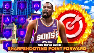 This NEW “SHARPSHOOTING POINT FORWARD” BUILD is OVERPOWERED in NBA 2K24🔥🔥🔥 BEST SMALL FORWARD [upl. by Lesh]