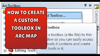 How to crete a Custom Toolbox in ArcMap [upl. by Avonasac]