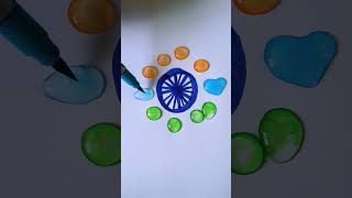 India flag colour mixing 🔴🟡🔵🟣🟢💝⚫⚪ drawing satisfying colo painting anaya colorseasydrawing [upl. by Areemas]