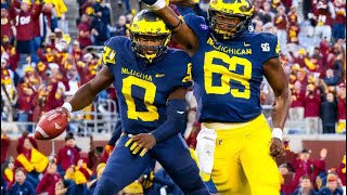 Kalel Mullings Impressive Touchdowns As Michigan Dominated USC Football [upl. by Nosinned530]