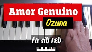 Aprende a tocar quotAmor Genuinoquot  Ozuna en piano [upl. by Engelbert]