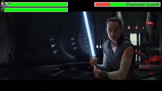 Rey amp Kylo Ren vs Praetorian Guards with healthbars [upl. by Knowle874]