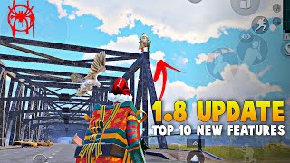 TOP 10 NEW FEATURES IN BGMI  PUBG MOBILE 18 UPDATE FEATURES 🔥 [upl. by Ayatnohs]