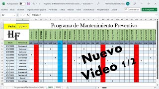 Elaboración de Plantilla para Programas de Mantenimientos Preventivos Diario 2023  Video 12 [upl. by Stets]