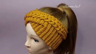 Turbante trenzado a crochet paso a paso [upl. by Perrins]