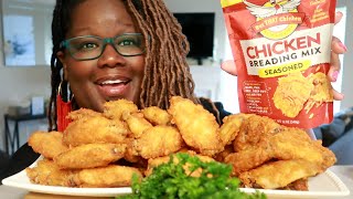 Fried Chicken ALL FLATS But That Chicken Review ASMR Cooking Sounds [upl. by Ingaborg]