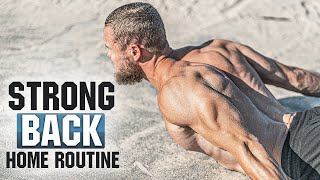 NO GYM FULL BACK WORKOUT AT HOME  NO EQUIPMENT NEEDED [upl. by Chesnut]