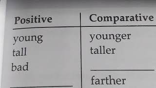 COMPARISON POSITIVE COMPARATIVE SUPERLATIVE IN ENGLISH [upl. by Arihaz413]