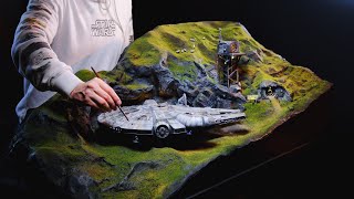 Creating a Beautiful Landscape for my Perfect Grade Millennium Falcon [upl. by Rodina]