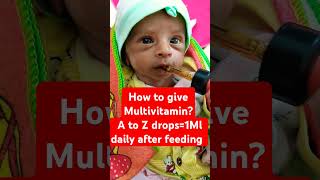 Dose of Multivitamin in Premature baby prematurebaby flute [upl. by Candless]