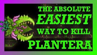 Normal Mode Only The ABSOLUTE EASIEST Way to Beat Plantera in Terraria Works in 14 [upl. by Ertnom]