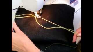 Couching Freehand Sewing Machine Embroidery  Wool with Zig Zag Stitch Part 1 [upl. by Gervase373]