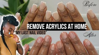 How to REMOVE Acrylic NAILS at Home  Easily remove acrylic nails [upl. by Charie]