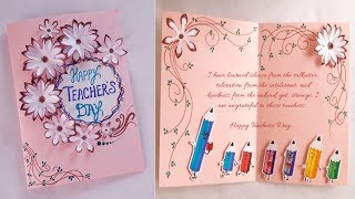 DIY Teachers Day Card  Handmade card idea for teachers day  Greeting card specially for Teachers [upl. by Feld]