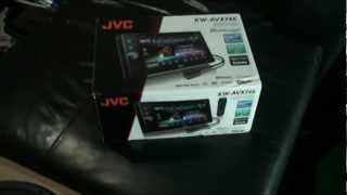 JVC KWAVX746 Unboxing Bluetooth USB DVD Receiver Head Unit [upl. by Hickey]